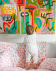 Otomi Baby Quilt Rosie Pink