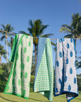 Razai (reversible) Quilt Poppy Stripe Weave in Aegean