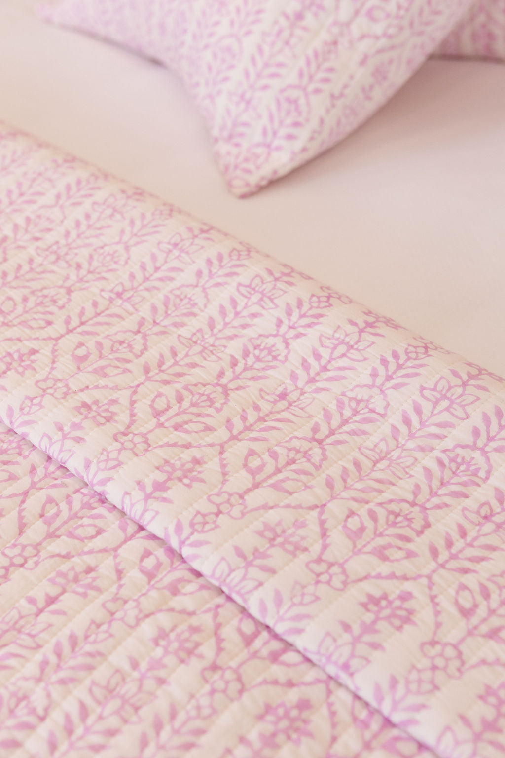 Throw Pillow Flower Row Lilac