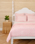 Flower Row Quilt Pink Lotus