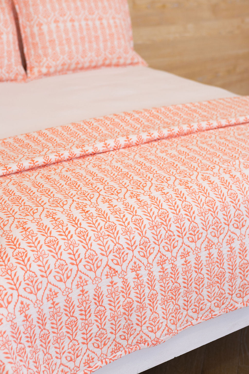 Quilt Flower Row Tangerine