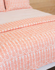 Flower Row Quilt Tangerine