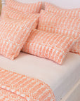 Flower Row Quilt Tangerine