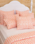 Flower Row Quilt Tangerine