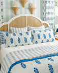 Razai (reversible) Quilt Poppy Stripe Weave in Aegean