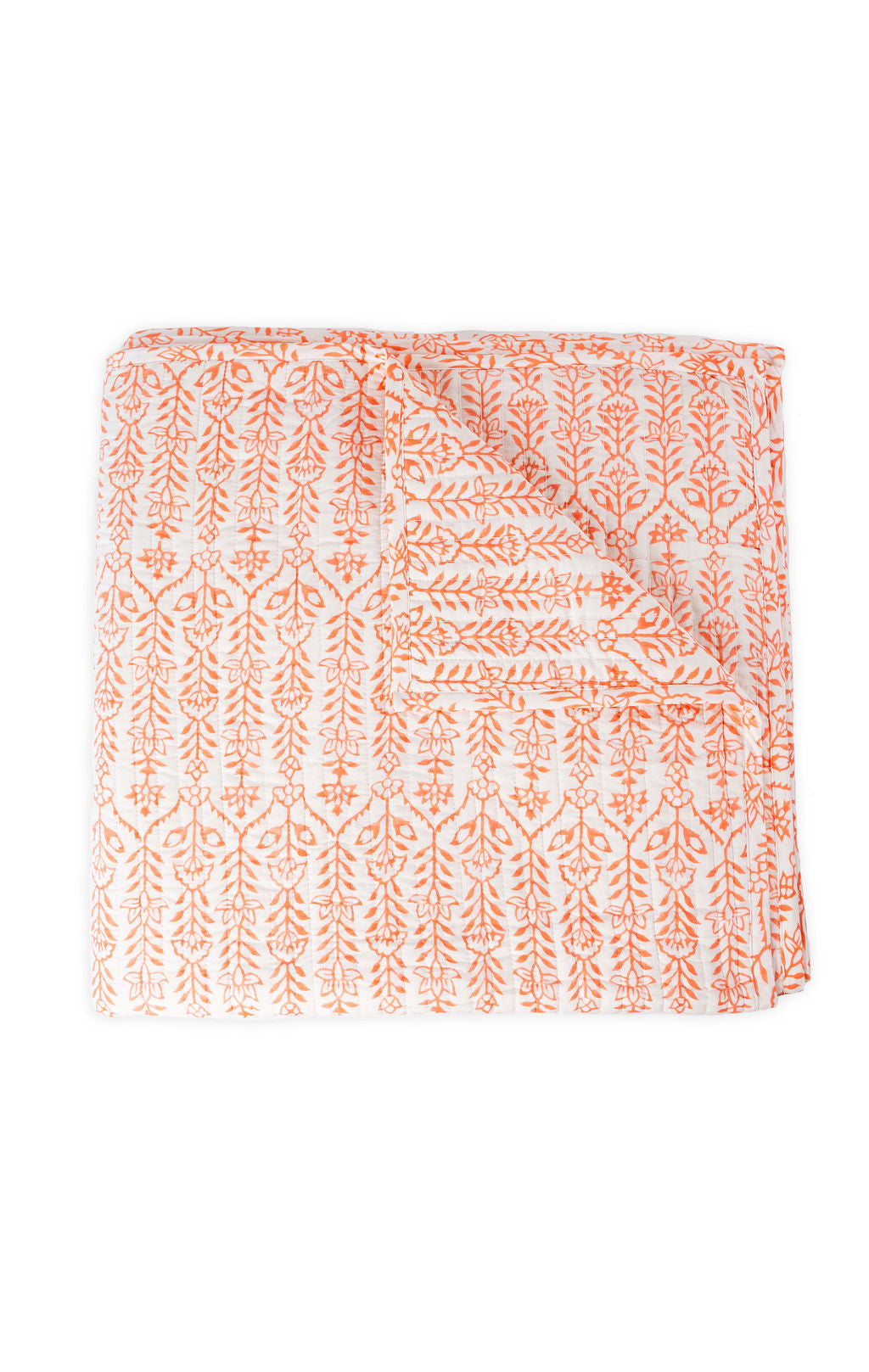 Quilt Flower Row Tangerine