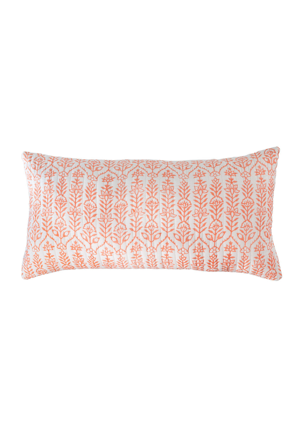 Throw Pillow Flower Row Tangerine