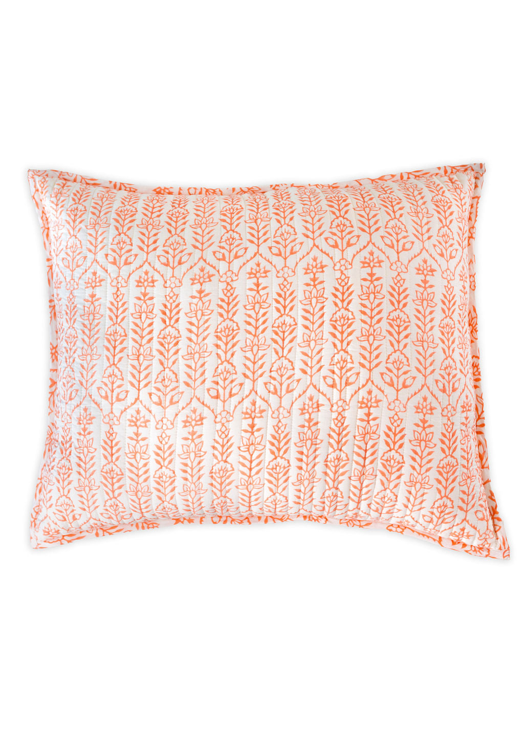Throw Pillow Flower Row Tangerine