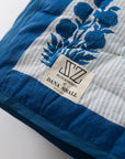 Razai (reversible) Quilt Poppy Stripe Weave in Aegean