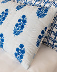 Razai Sham Poppy Stripe in Aegean