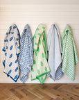 Razai (reversible) Quilt Poppy Stripe Weave in Aegean