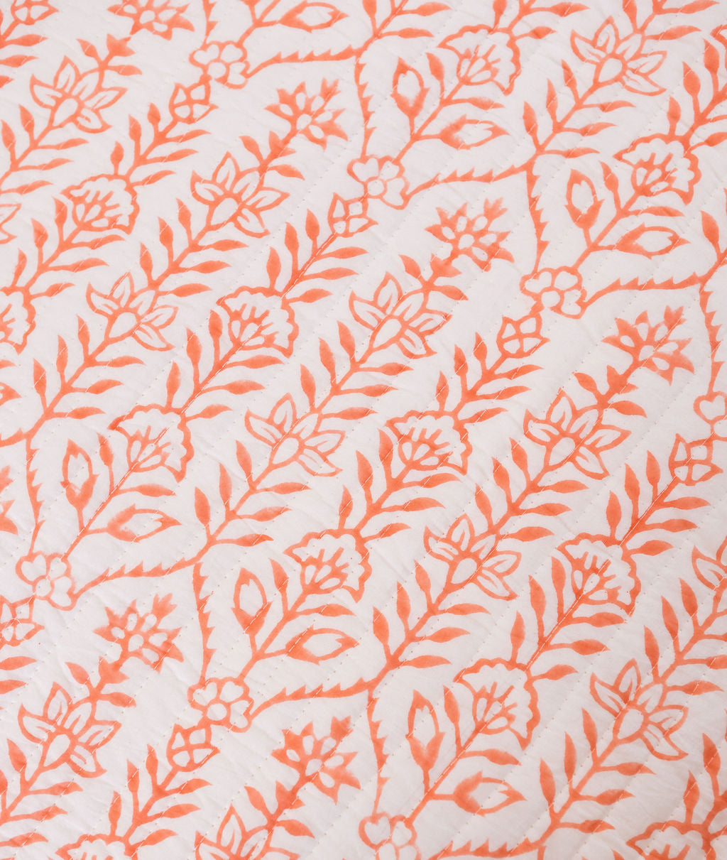 Quilt Flower Row Tangerine