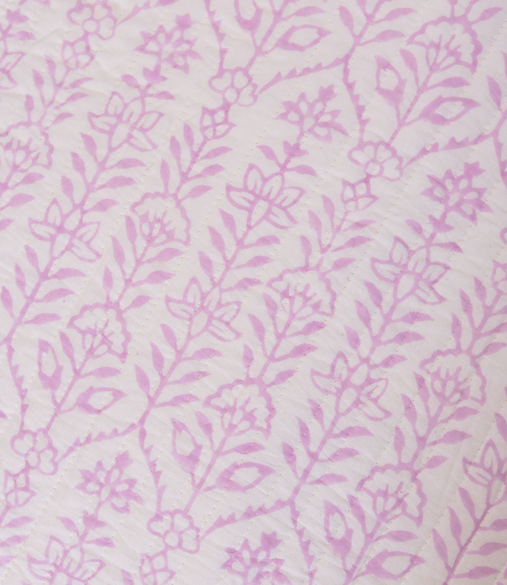 Throw Pillow Flower Row Lilac