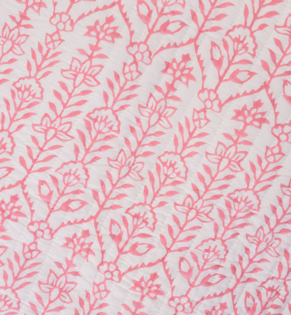 Throw Pillow Flower Row Pink Lotus