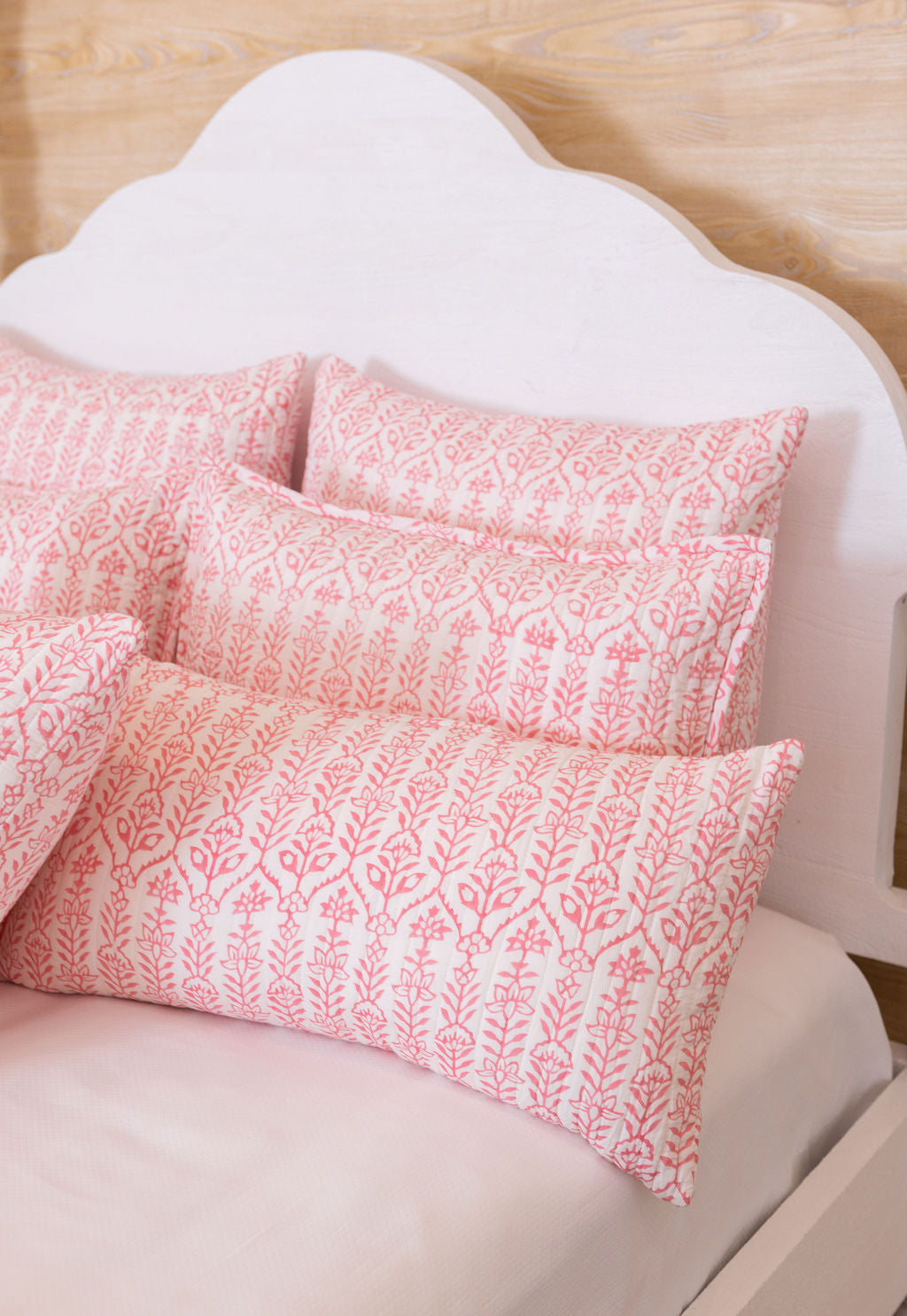 Throw Pillow Flower Row Pink Lotus