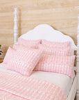 Flower Row Quilt Pink Lotus