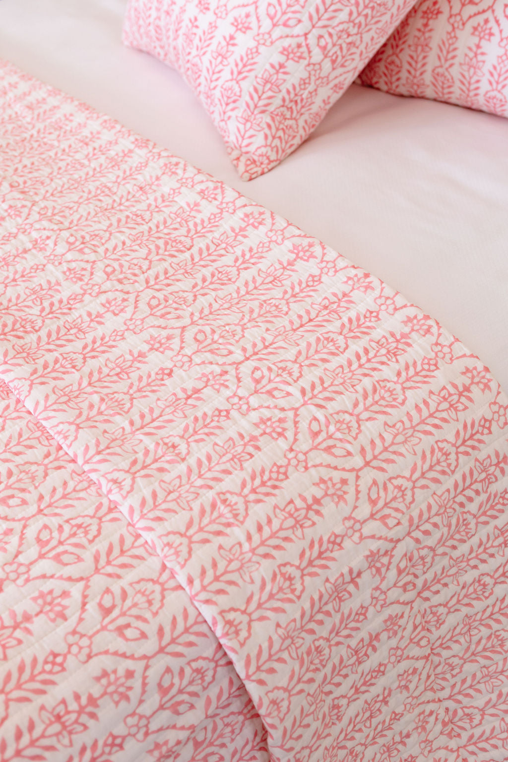 Throw Pillow Flower Row Pink Lotus