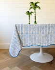 Tablecloth 80" x 120" Flower Row Matilda's Blue
