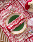 Placemat Flower Row Berry Set/4