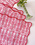 Placemat Flower Row Berry Set/4