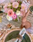 Napkin Flower Row Parakeet Set/4