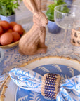 Napkin Flower Row Matilda's Blue Set/4