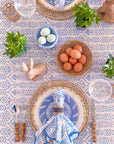 Tablecloth 80" x 120" Flower Row Matilda's Blue