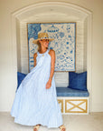 Anywhere Dress Logo Stripe Matilda's Blue