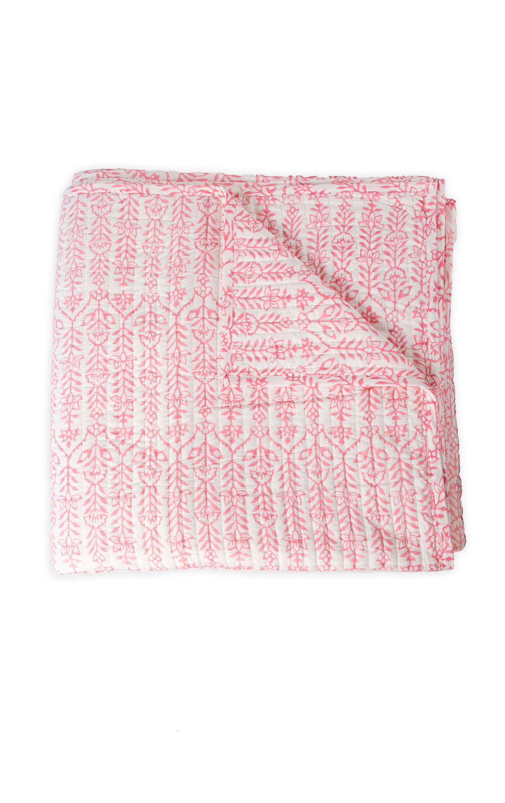 Quilt Flower Row Pink Lotus