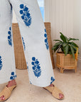 Disco Pant Poppy Stripe in Aegean