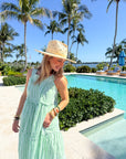 Anywhere Dress Logo Stripe Parakeet