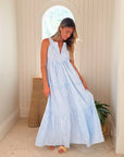 Anywhere Dress Logo Stripe Matilda's Blue