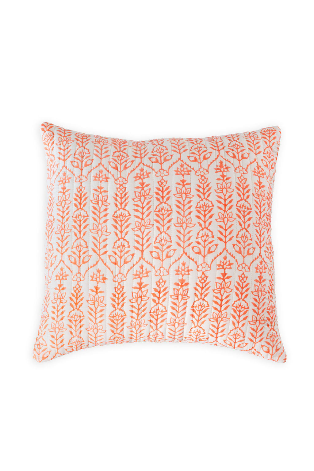 Throw Pillow Flower Row Tangerine