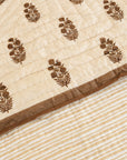Razai (reversible) Quilt Poppy Stripe Weave in Coffee