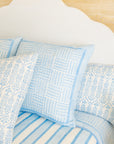 Tate Basket Weave Euro Sham in Matildas Blue