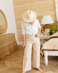 Disco Pant Logo Stripe Cashew