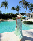 Anywhere Dress Logo Stripe Parakeet