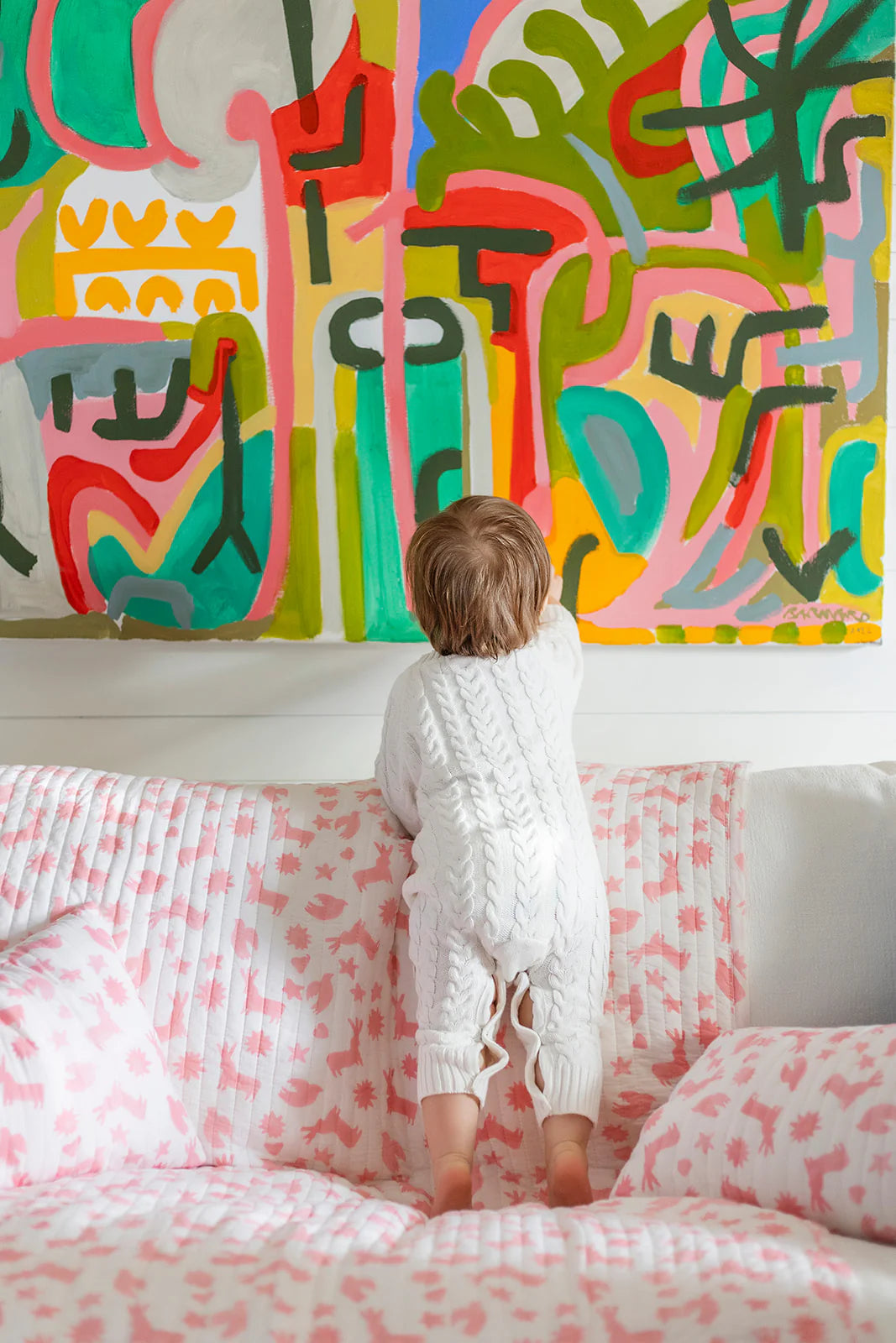 Otomi Baby Lumbar Pillow Rosie Pink