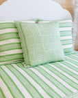 Tate Basket Weave Euro Sham in Parakeet