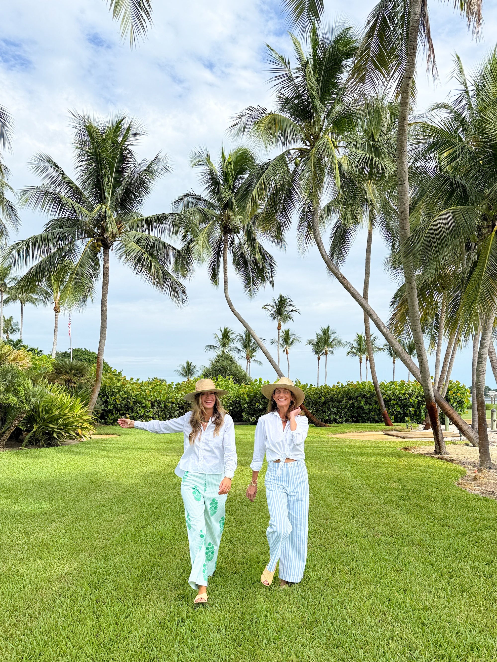 Disco Pant Logo Stripe in Harbour