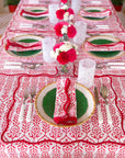 Tablecloth 80" x 120" Flower Row Berry
