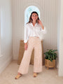 Disco Pant Logo Stripe Cashew