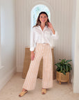 Disco Pant Logo Stripe Cashew