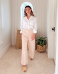 Disco Pant Logo Stripe Cashew