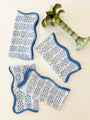 Napkin Flower Row Matilda's Blue Set/4