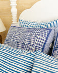 Tate Basket Weave Euro Sham in Marine