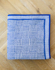 Tate Basket Weave Quilt in Marine
