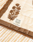 Razai (reversible) Quilt Poppy Stripe Weave in Coffee