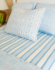 Tate Basket Weave Quilt in Matildas Blue