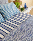 Tate Basket Weave Quilt in Marine